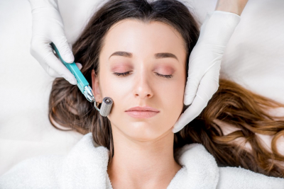 young woman on a derma